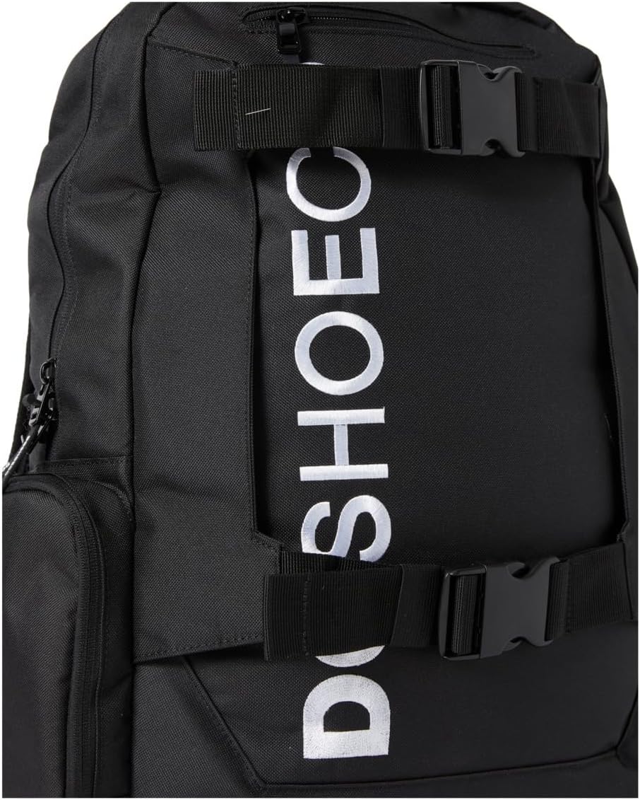 Dc shoes Chalkers 4 Rucksack für Skate, hohe Qualität, mit Taschen und Fliegen, 28 Liter Schwarz/Wei