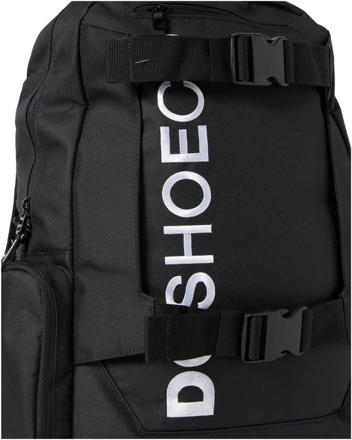 Dc shoes Chalkers 4 Rucksack für Skate, hohe Qualität, mit Taschen und Fliegen, 28 Liter Schwarz/Wei