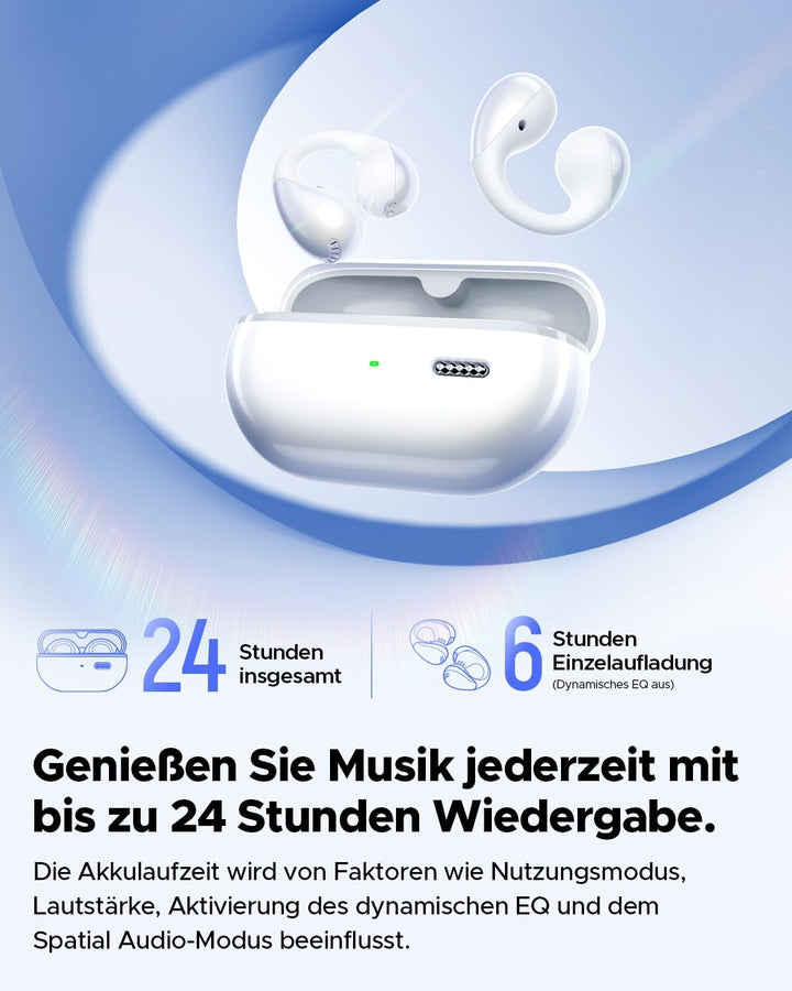 SoundPEATS PearlClip Pro Open Ear Bluetooth Kopfhörer, Clip On Kopfhörer Bluetooth 5.4 Earbuds, ganz