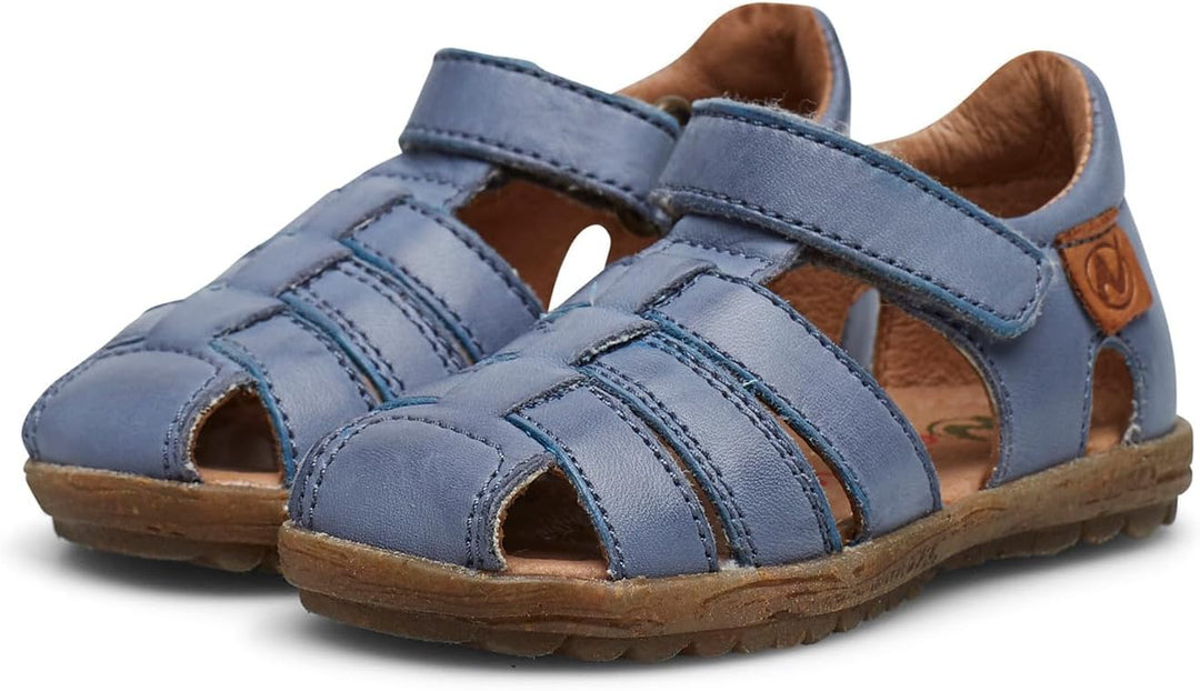 NATURINO SEE-Halb geschlossene Sandalen aus laminiertem Leder-Rosa, 20 EU Blau Celeste 0c08