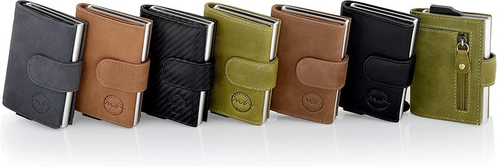 Manufaktur Nikita® Kreditkartenetui Echtleder | Geldbörse mit RFID-Schutz | Wallet für 10 Karten | f