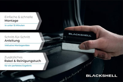 Blackshell® Ladekantenschutz Folie passend für VW T-ROC | Typ A1 | Bj. ab 2017 Carbon Matt - passgen
