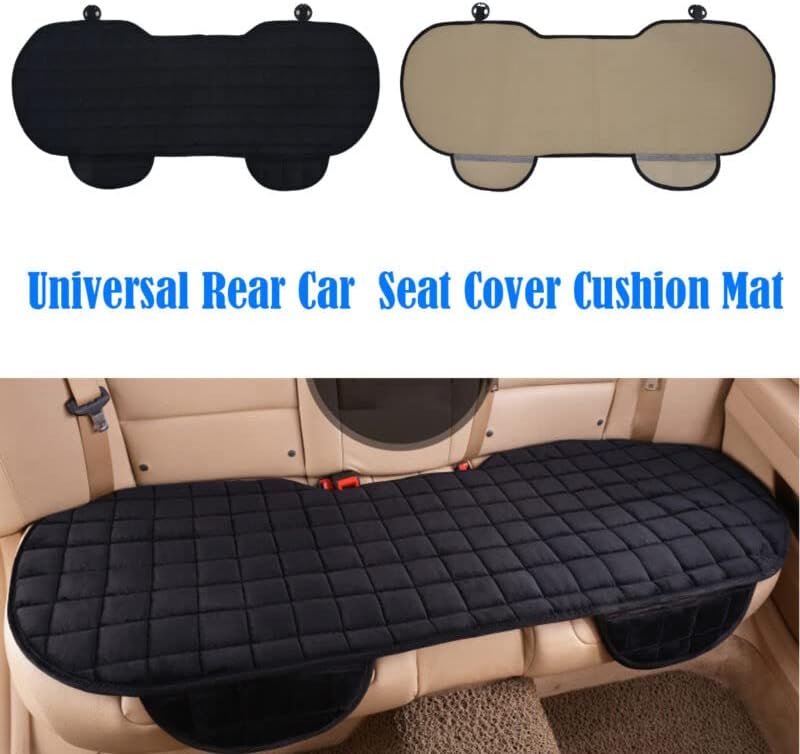 Baceyong Universal Auto Sitzkissen Plüsch Stuhlschutz Abdeckung Automatte Schwarz Hinten