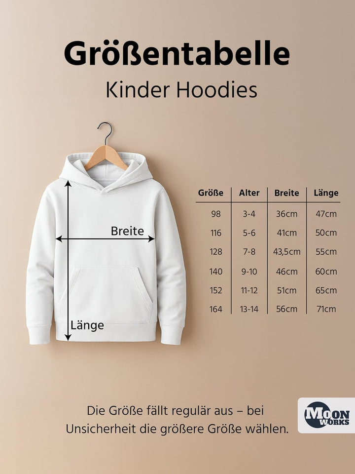 MoonWorks® Kinder Hoodie Mädchen Pferde Aufdruclk Spruch lustig Zum Reiten Geboren Mädchengeschenke