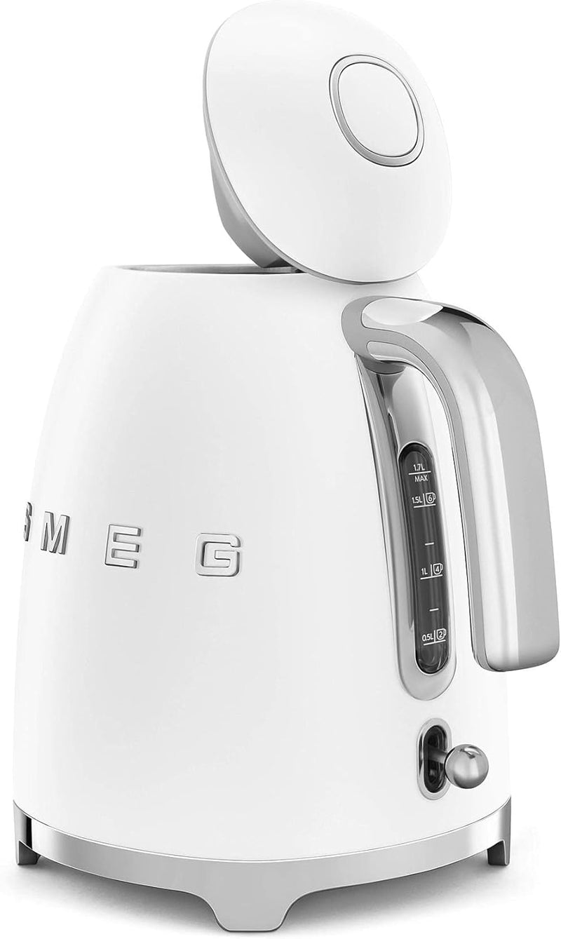 SMEG - Chaleira Elétrica Anni50, Branco Mate KLF03WHMEU, Weiss Matt 1.7 Liter Weiss Matt, 1.7 Liter