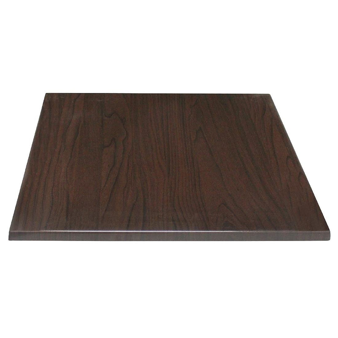 Bolero Square Table Top Dark Brown - 600mm 600(L) x 600(W)mm, 600(L) x 600(W)mm
