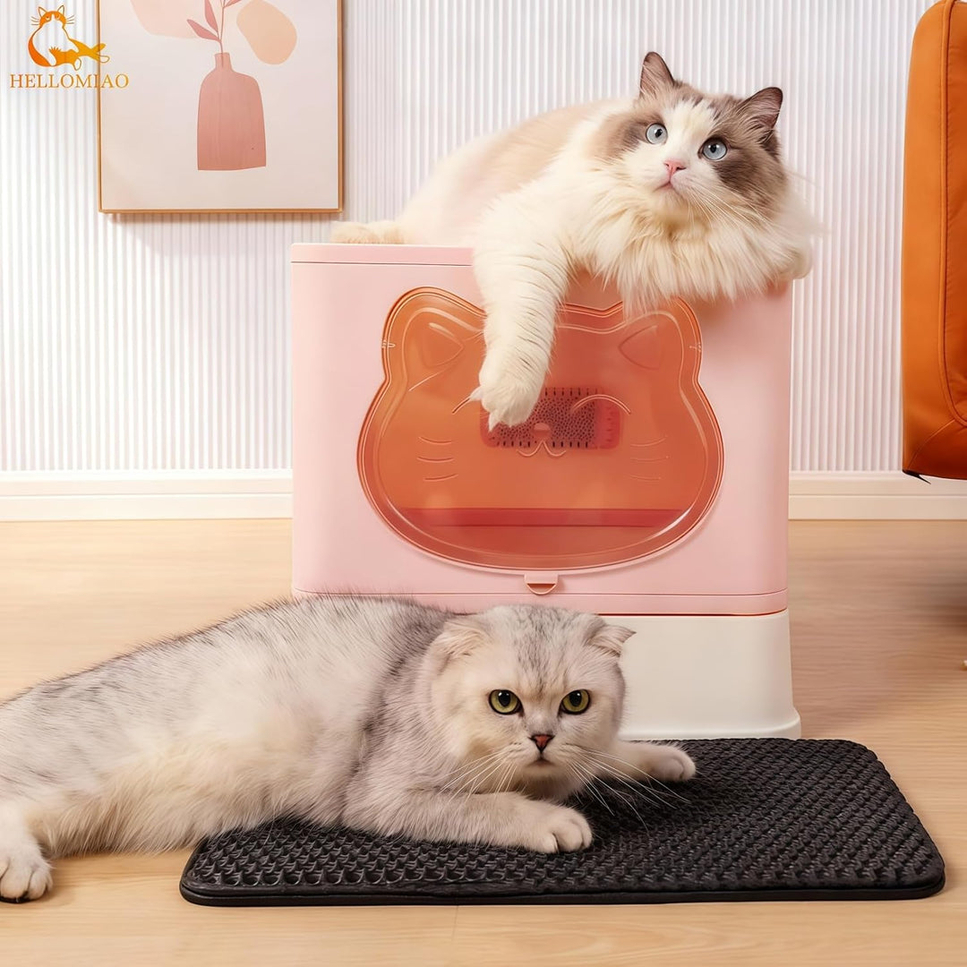 HelloMiao Vollständig Geschlossene Katzentoilette mit Deckel Schubladentyp Desodorierende Cat Litter