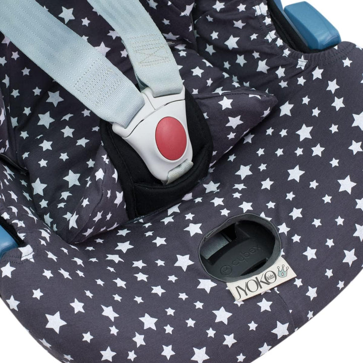 JYOKO Kids SitzBezug kompatibel mit Cybex Aton Cloud-Q-M-2-4-5 (ATON 4, Winter Sky)