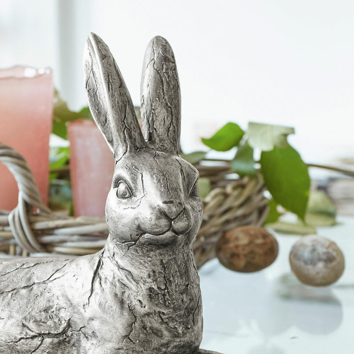 Loberon® Hase Fiorentin, von Hand geformt, handbemalt, zart glänzendes Design, Osterhase, Ostern, Os