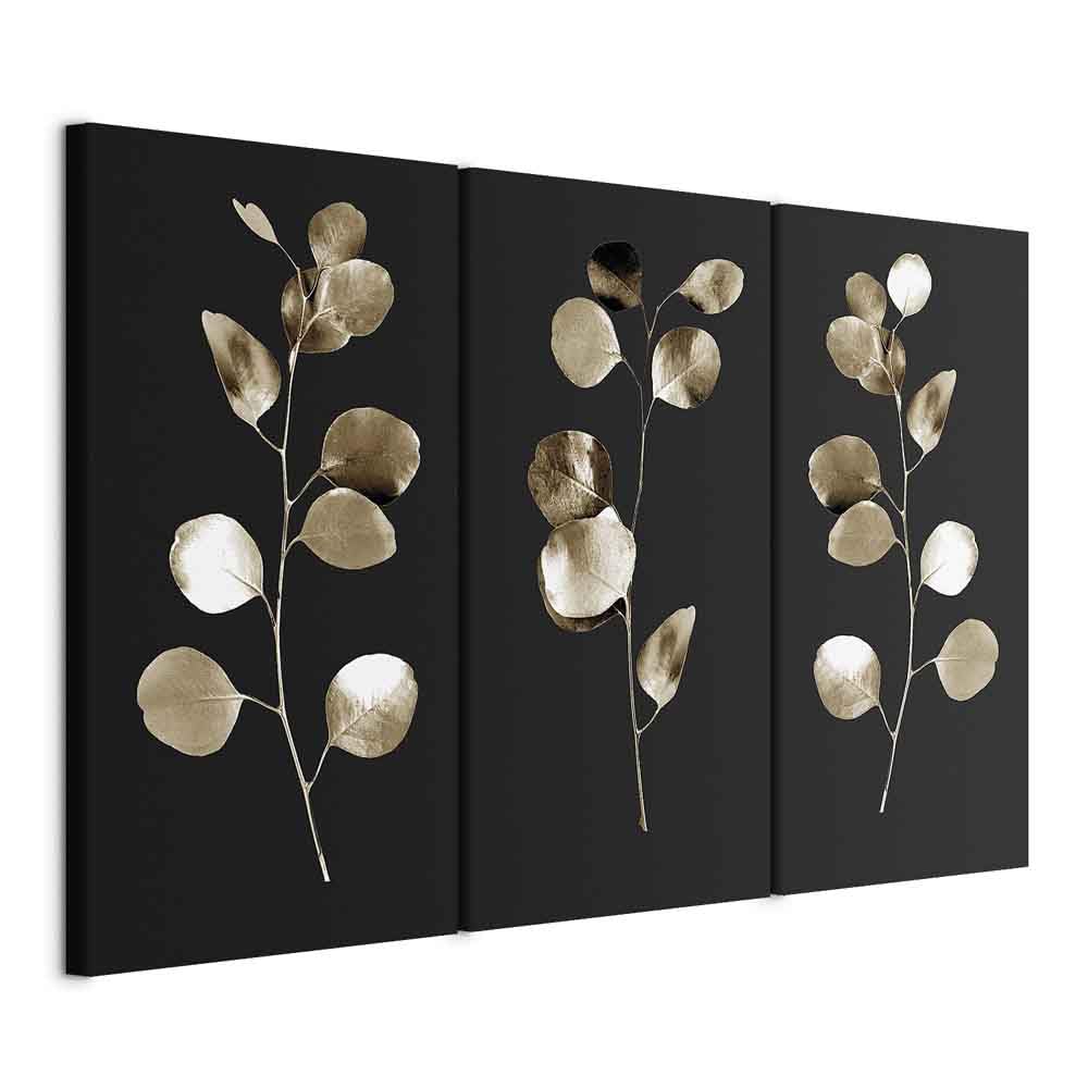 murando - Bilder Zweig Blätter 90x60 cm Vlies Leinwandbild 3 Teilig Kunstdruck modern Wandbilder XXL