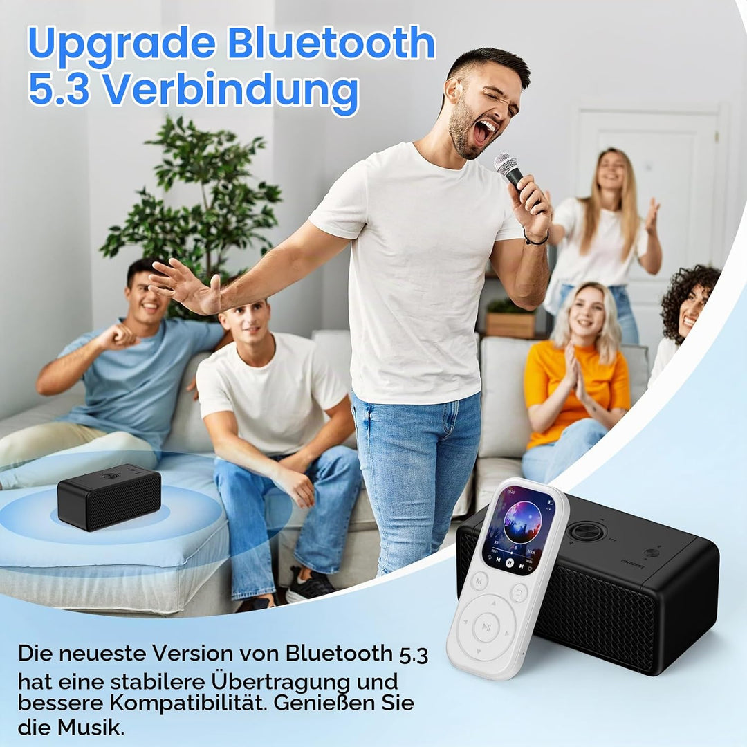 Olycism 64 GB MP3 Player mit Bluetooth 5.3 tragbarer Musik-Player mit HiFi-Klangqualität und FM-Radi