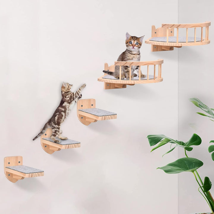 Wand montierte Katze-Hängematte, 2PCS Katze-Regale und Katze-Barsche für Wand, Katze-Wand-Möbel mit