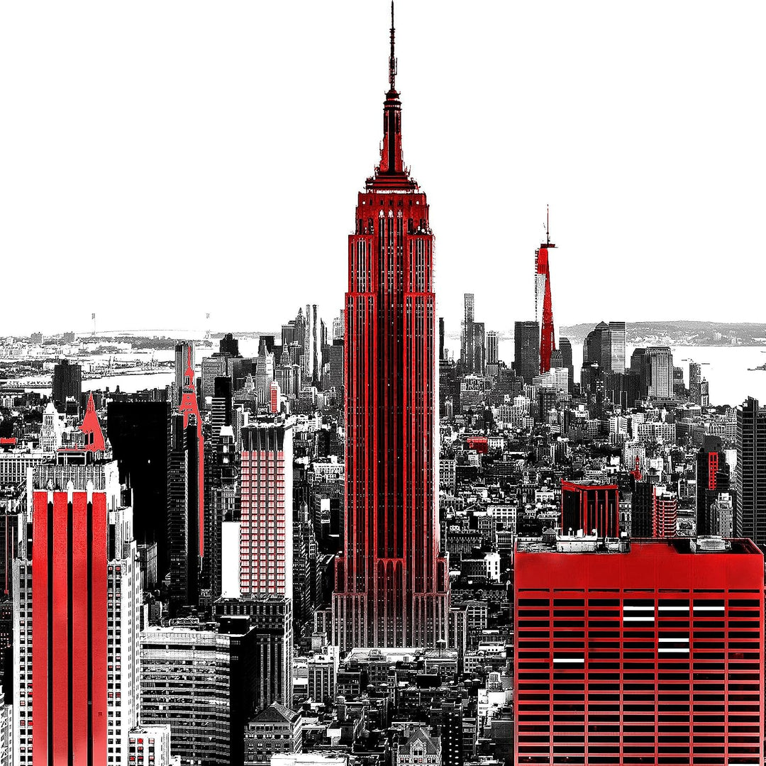 Runa Art Bild New York city Wandbilder auf Vlies Leinwand 5 Teilig Wanddekoration Wohnzimmer Büro 00