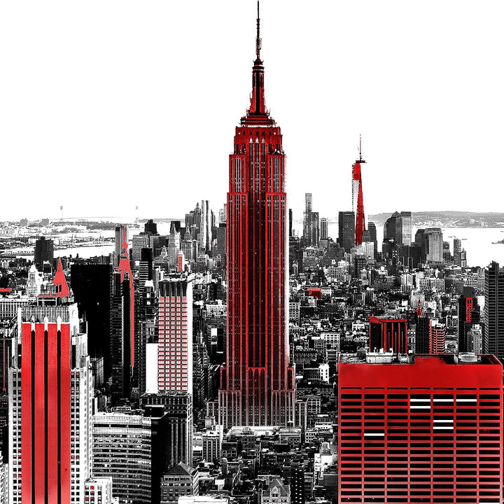 Runa Art Bild New York city Wandbilder auf Vlies Leinwand 5 Teilig Wanddekoration Wohnzimmer Büro 00