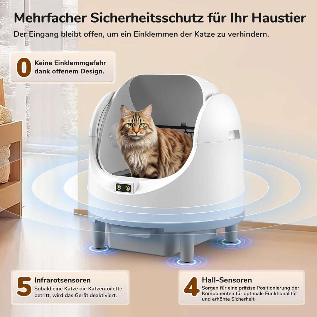 Selbstreinigende Katzentoilette Offene, Grosse Katzenklo Selbstreinigende, Automatische Katzentoilet
