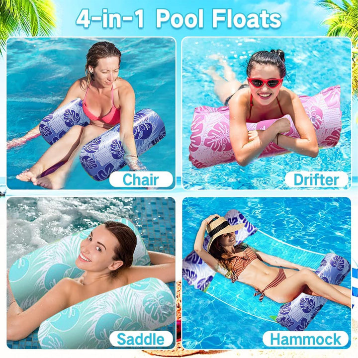 Pool Aufblasbare Schwimmsitze,2/3 Stück Aufblasbare Hängematte Pool Float Wasserhängematte Luftmatra