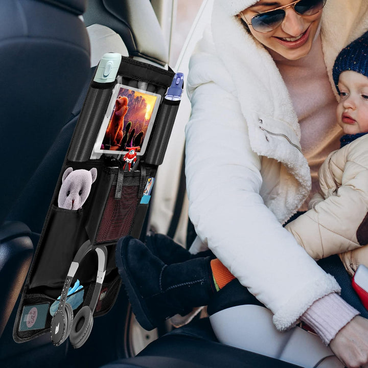 Annmore Auto Organizer für Toniebox Starterset, Rückenlehnenschutz Auto Kinder mit Halter für 10 Zol