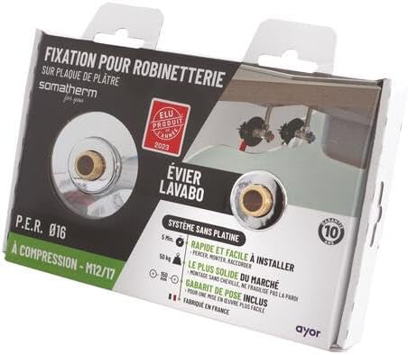 SOMATHERM FOR YOU - 303520304 - Befestigungssystem für Waschbecken/Spülbecken für Rohr Ø 16 - Kompre