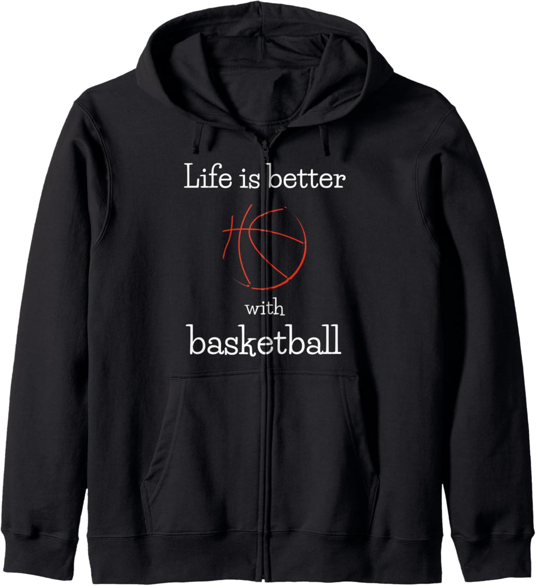 Das Leben ist besser mit Basketball Sport Fan Sportliches Kapuzenjacke