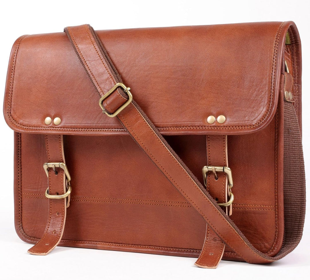 Alaska Exports Umhängetasche, Leder, für Damen und Herren 11 x 15 inch