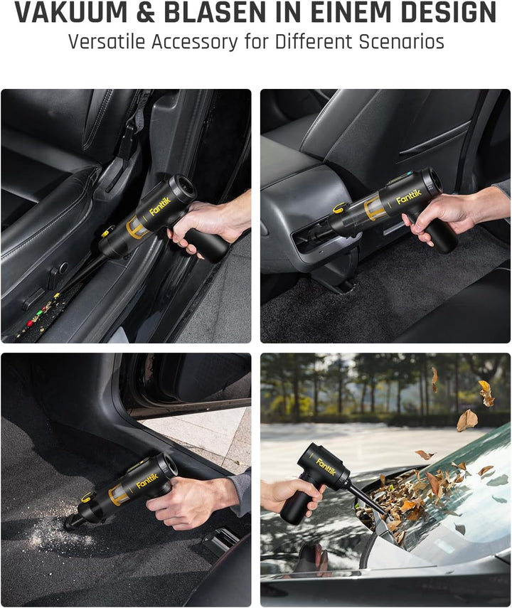 Fanttik Slim V10 Mix Kabelloser Auto-Staubsauger, 4-in-1 Handstaubgebläse, Smart-LED-Farbdisplay, 16