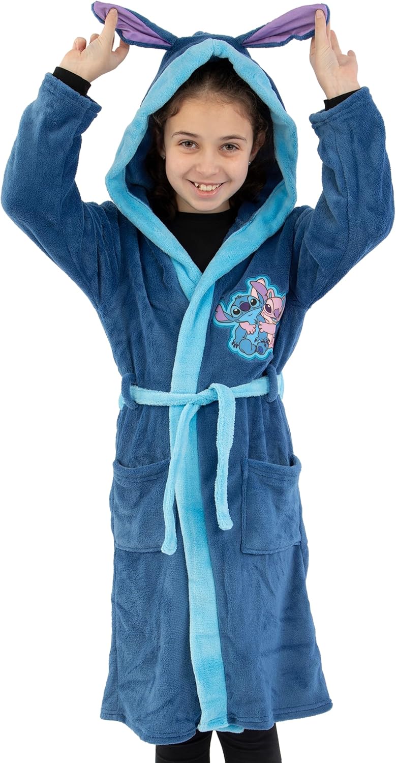 Disney Lilo Und Stitch Bademantel Mädchen | Morgenmantel Stitch Und Angel | Kinderbademantel Mädchen