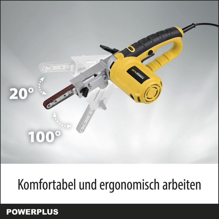 POWERPLUS POWX139 - Lijadora de banda 400w, Schwarz/Gelb