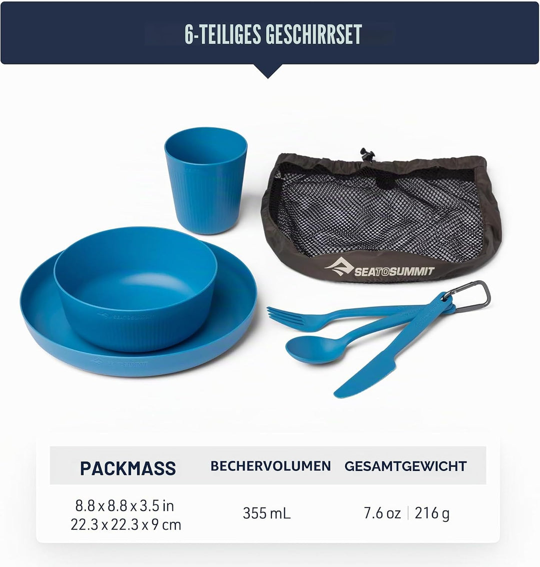 Sea to Summit Camp Geschirrset, 6-teilig, Cendre Blue, Cendre Blue