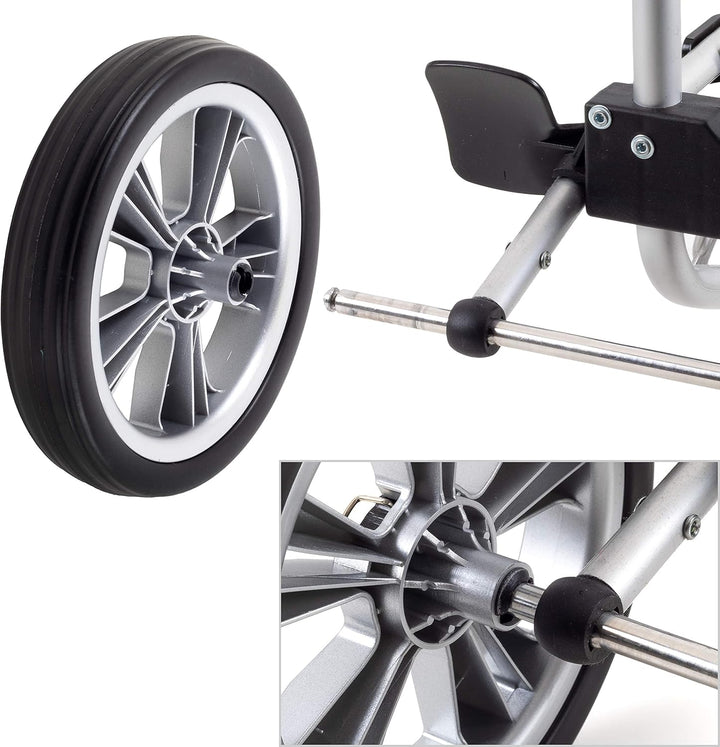Andersen Ersatzrad-Set für Alu Star Einkauftrolley, Ø 200 mm, Silber