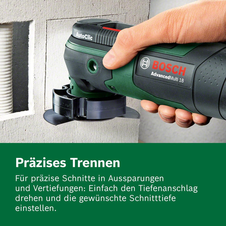 Bosch Akku Multifunktionswerkzeug AdvancedMulti 18 (1 Akku, 18 Volt System, im Koffer) Set | 1 Akku