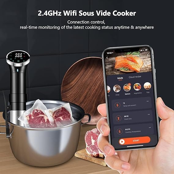 Sous Vide,Sous Vide Garer grossem Touchscreen 1100 Watt Präzisionsgarer, Tauchthermostate, Sous Vide