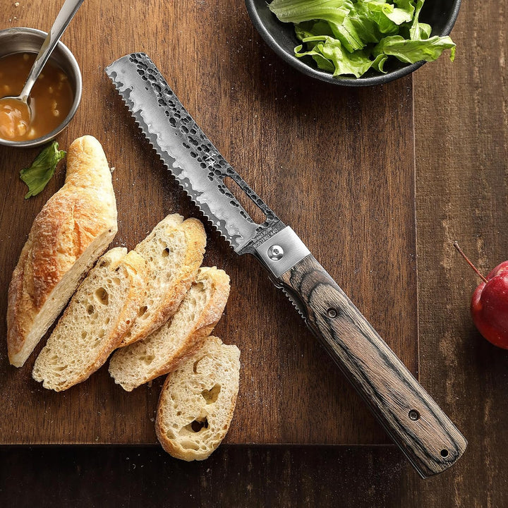 SENBON 440 Geschmiedetes Edelstahl Brot Messer Klinge Sharp japanisches stil Falten Tragbare Reise G