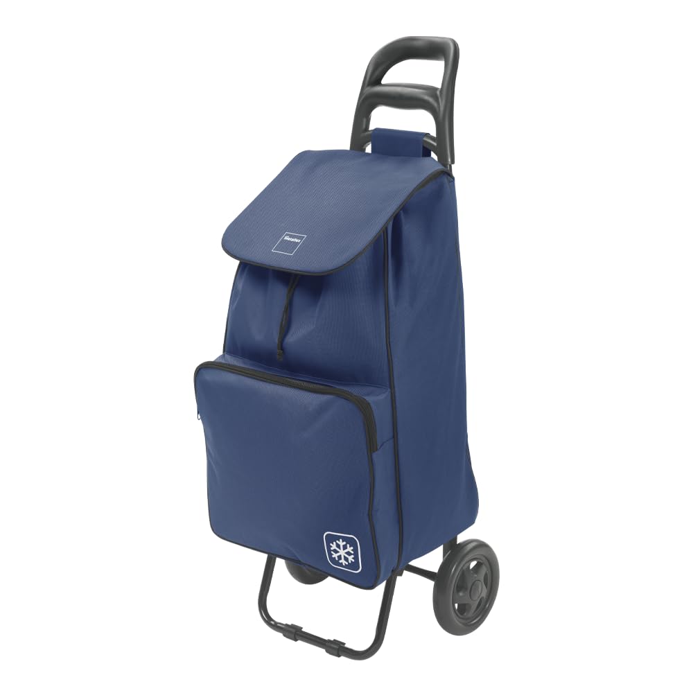 Metaltex Krokus Einkaufstrolley 50L mit Kühltasche, abnehmbare Tasche, Blau Krokus 50L Blau, Krokus