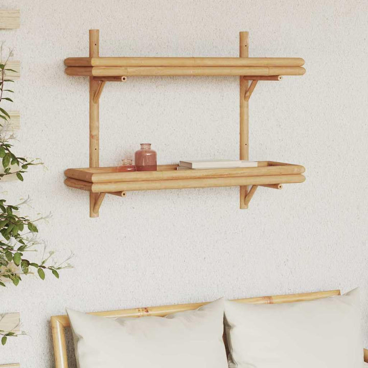 vidaXL Wandregal Wandhalterung Braun 75 x 26 x 60 cm Bambus | Spart Platz auf dem Boden und sorgt fü