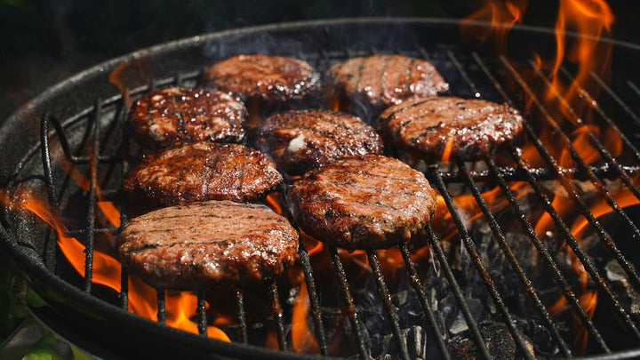 Grillspachtel Set mit Buchenholz und Edelstahl inkl. 20 STK. Burgerpapier - Grill Pfannenwender für