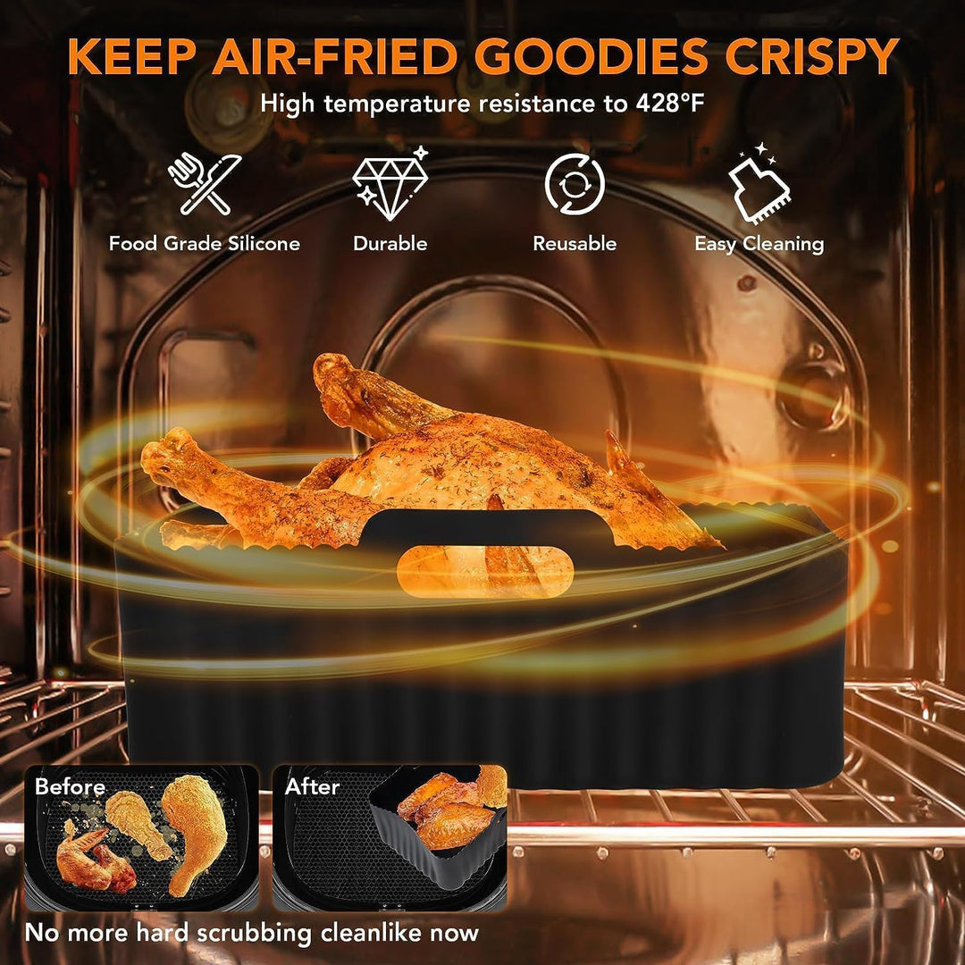 Heissluftfritteuse Zubehör - Airfryer Zubehör für Ninja Foodi AF400EU AF300EU 7,6L-9.5L Und anderen