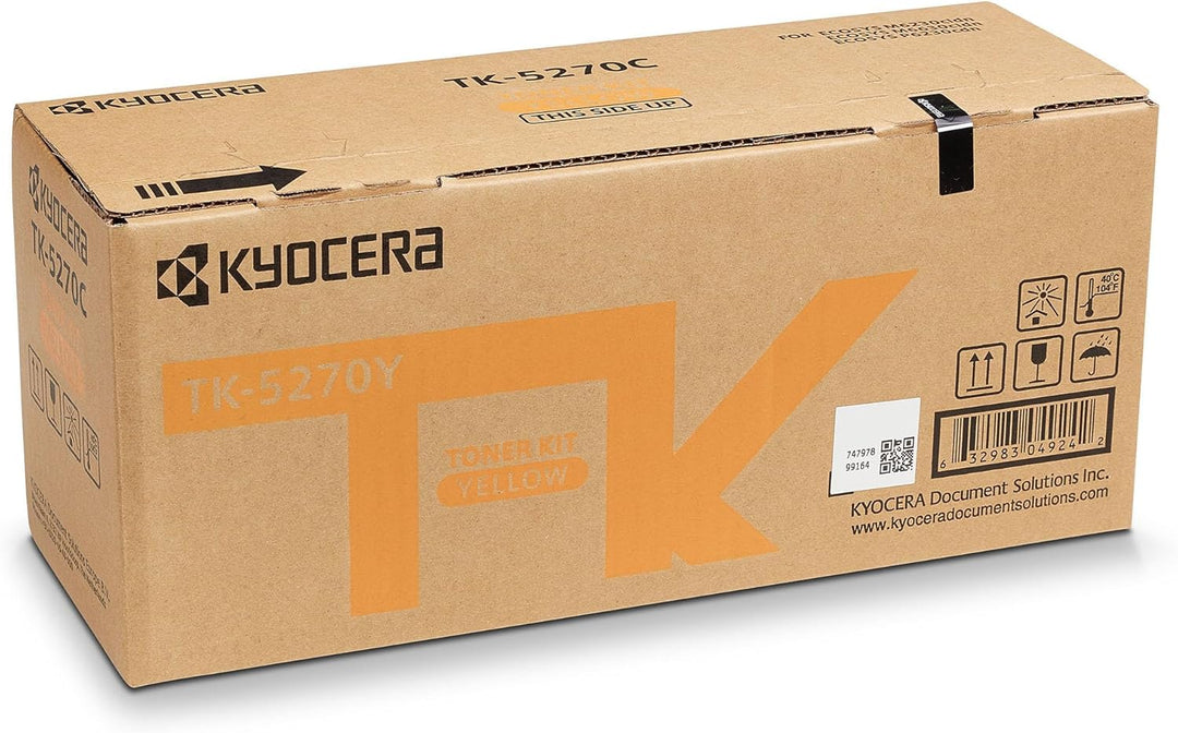 Kyocera TK-5270Y Gelb. Original Toner-Kartusche 1T02TVANL0. Kompatibel für P6230cdn, M6230cidn und M