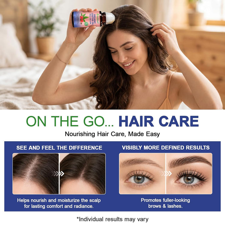 Bio-rizinusöl Rosenquarz-Roller, Organic Castor Oil with Rose quartz roller, 100% Cold Pressed, Natü
