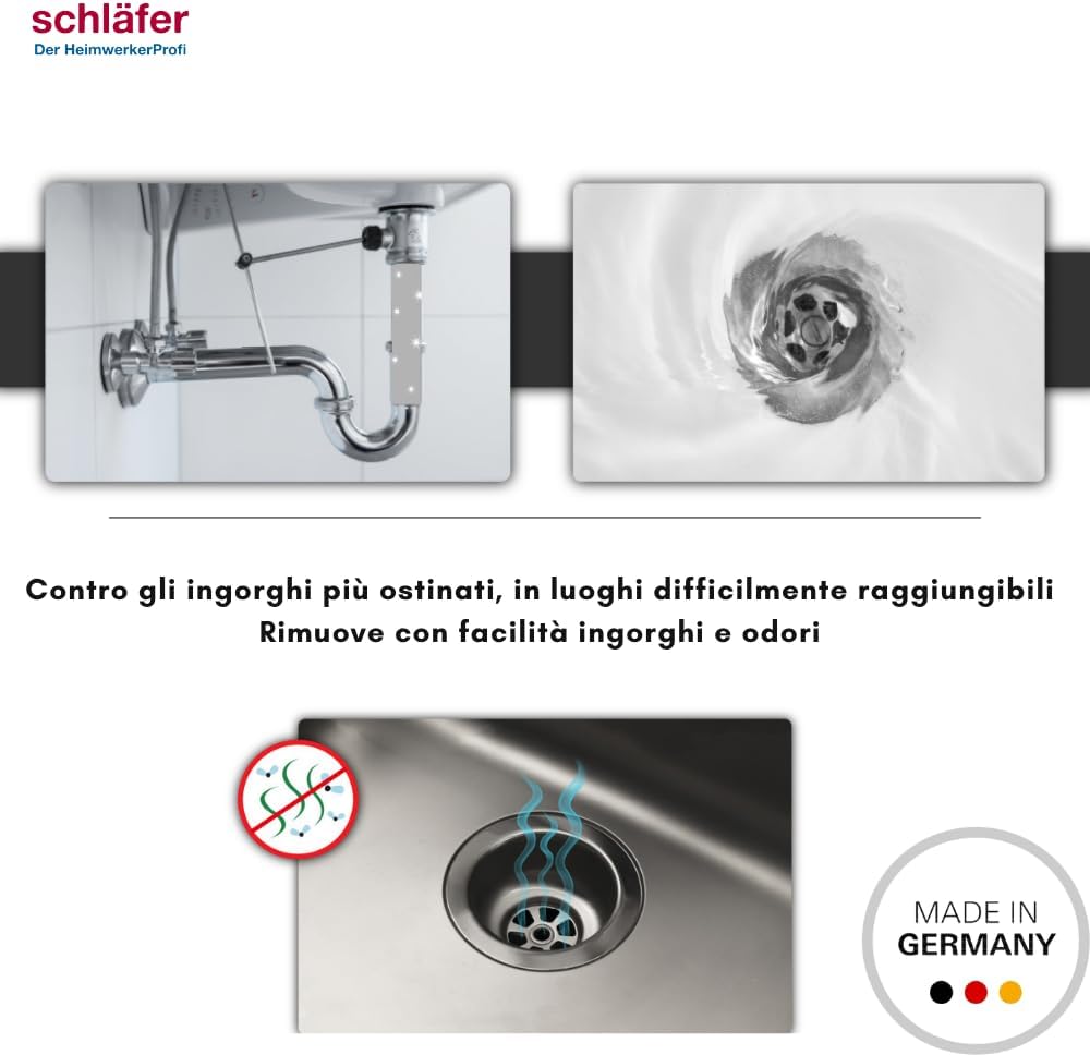 Schläfer | 323302 - Abflussstössel Spiralsonde Abflussreiniger Verstopftes Abfluss Rohr Reinigen Was