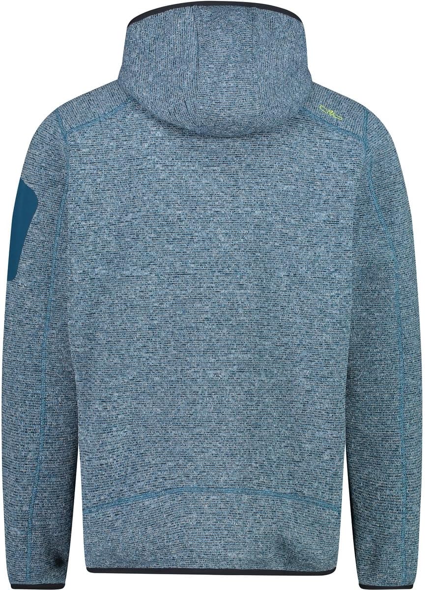 CMP Herren Herren-knit-tech-jacke mit Fester Kapuze MAN JACKET FIX HOOD 48 Rifftiefer See, 48 Riffti