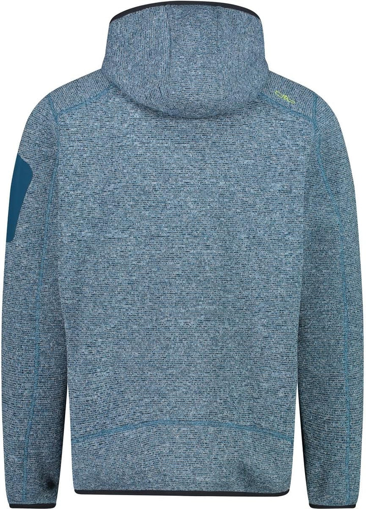 CMP Herren Herren-knit-tech-jacke mit Fester Kapuze MAN JACKET FIX HOOD 48 Rifftiefer See, 48 Riffti