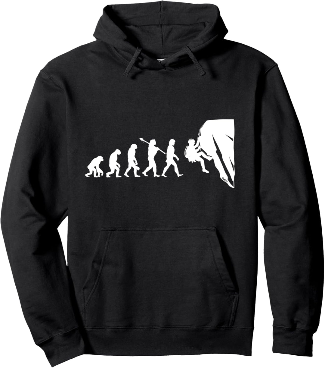 Klettern Boulder Climbing Evolution Freeclimbing Kletterer Pullover Hoodie