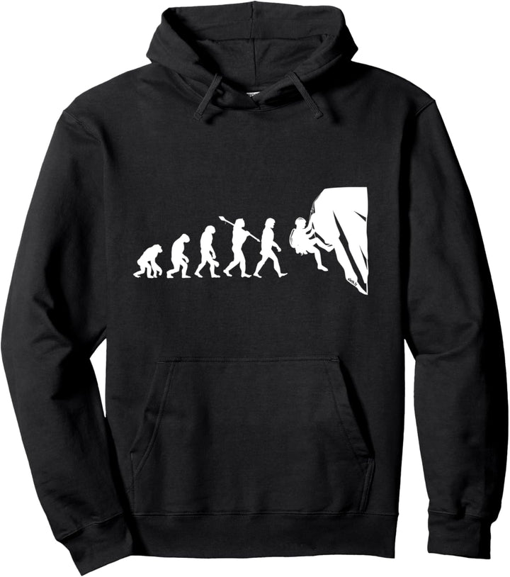Klettern Boulder Climbing Evolution Freeclimbing Kletterer Pullover Hoodie