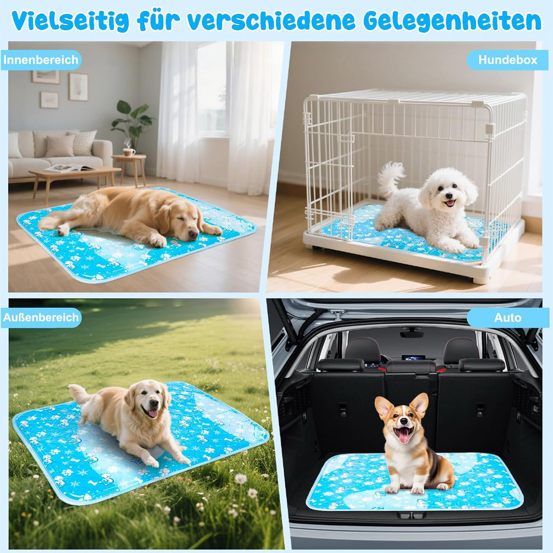 Kühlmatte Hund 60x45cm – Selbstkühlende Hundematte für Kleine Hunde &amp; Katzen – Kühldecke für Körbche