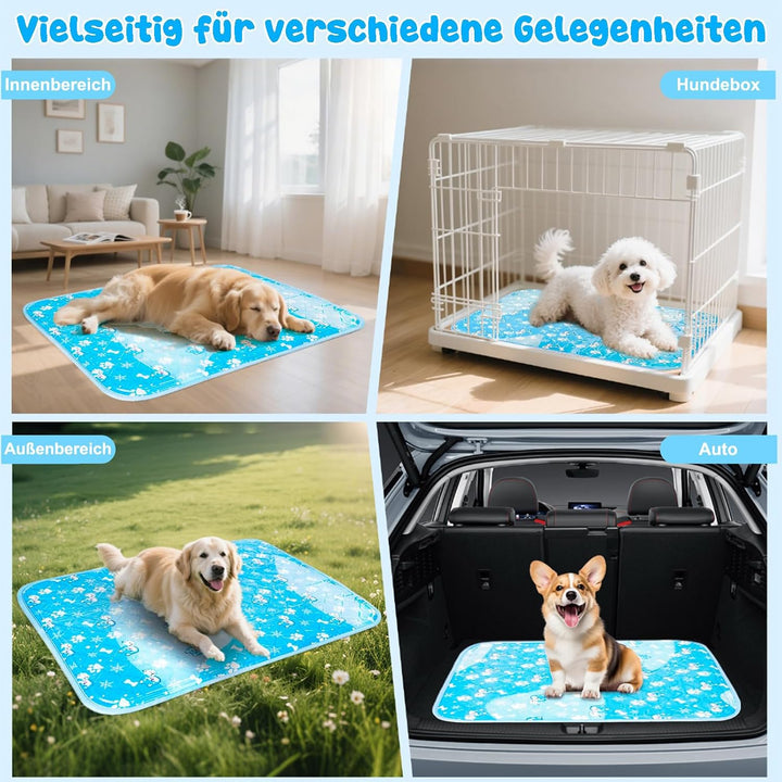 Kühlmatte Hund 60x45cm – Selbstkühlende Hundematte für Kleine Hunde &amp; Katzen – Kühldecke für Körbche