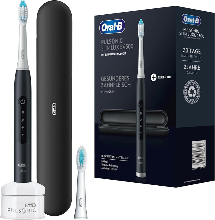 Oral-B Pulsonic Slim Luxe 4500 Elektrische Schallzahnbürste/Electric Toothbrush, 2 Aufsteckbürsten,