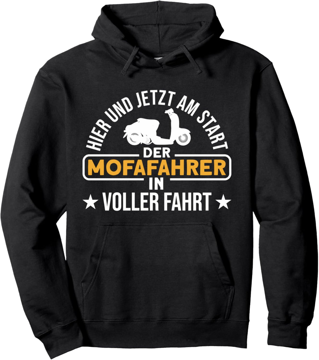 Mofa Mofafahrer In Voller Fahrt Mopedfahrer Pullover Hoodie