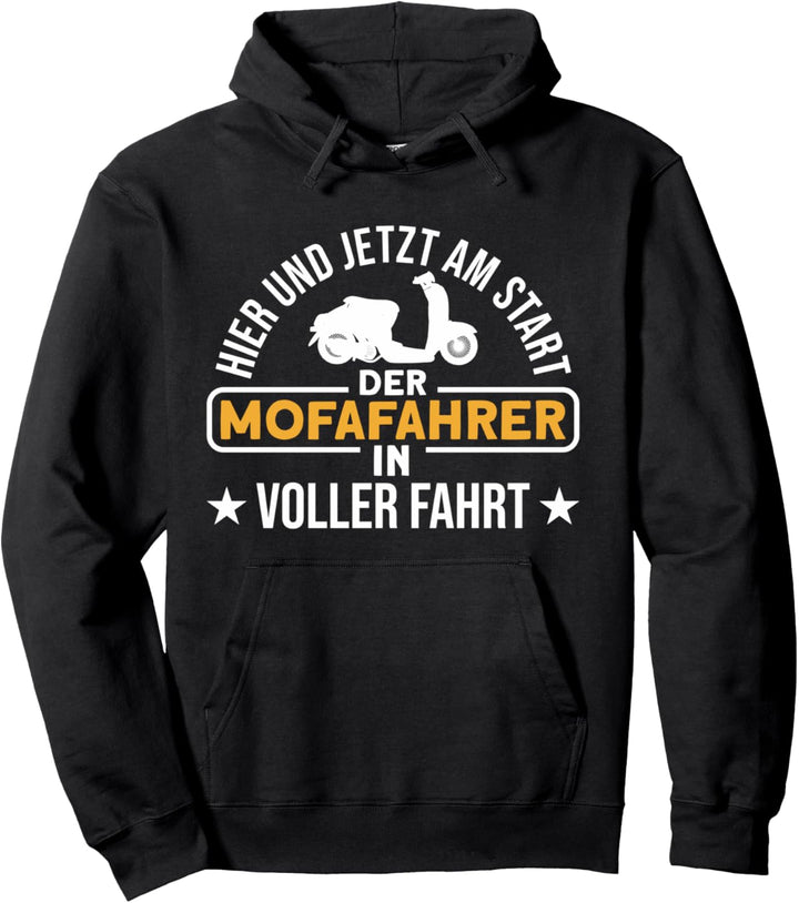 Mofa Mofafahrer In Voller Fahrt Mopedfahrer Pullover Hoodie