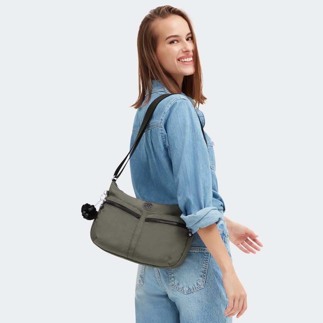 Kipling Womens IZELLAH Crossbody, Green Moss, 12x33x23 cm, Green Moss