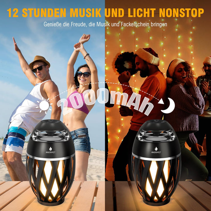Verbesserte Multi-Sync-Lautsprecher mit Licht | Wasserdichte Outdoor-Lautsprecher mit Auto-Pairing |
